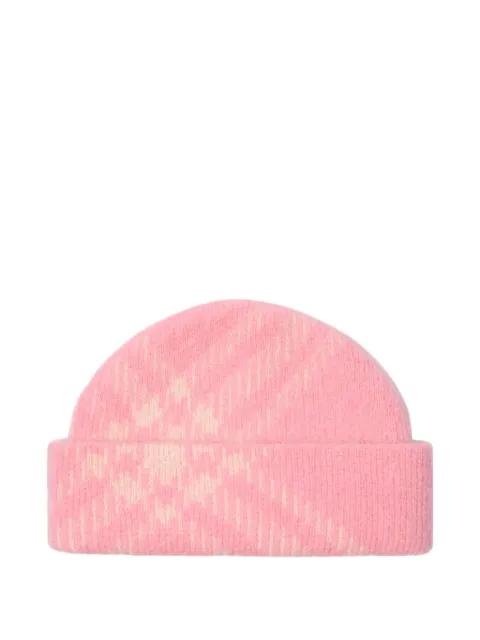 check-pattern beanie by BURBERRY
