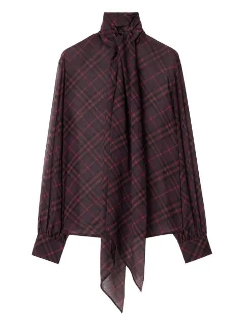 check-pattern blouse by BURBERRY