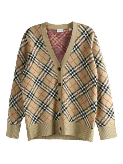 check-pattern cardigan by BURBERRY
