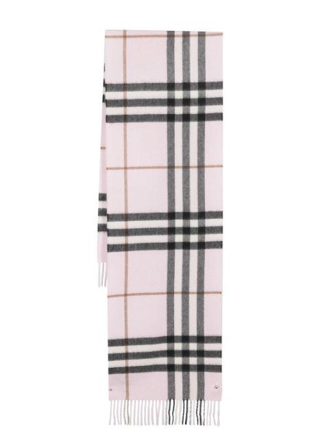check-pattern cashmere scarf by BURBERRY