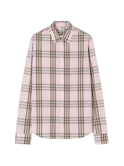 check-pattern cotton shirt by BURBERRY