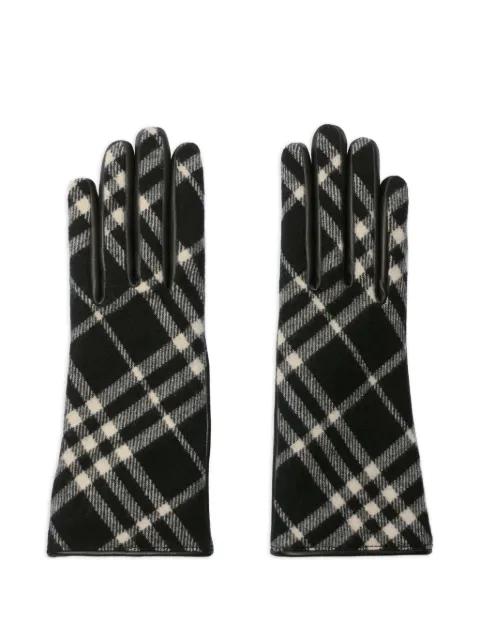 check-pattern gloves by BURBERRY
