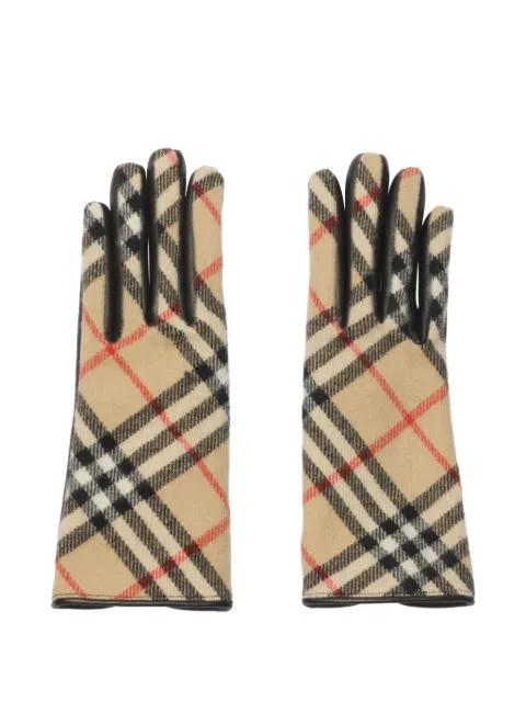 check-pattern gloves by BURBERRY