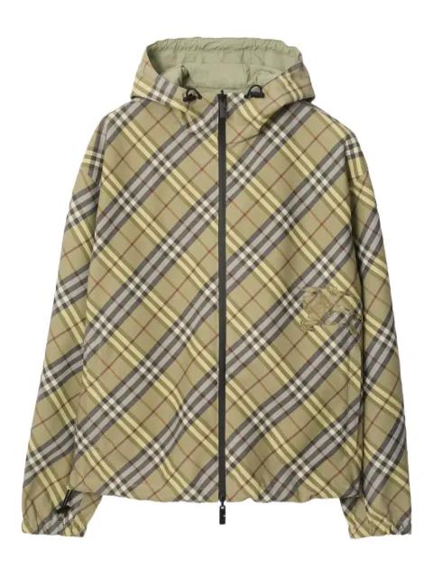 check-pattern hoodied jacket by BURBERRY