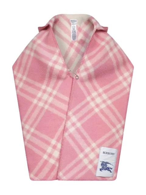 check-pattern hoodied scarf by BURBERRY