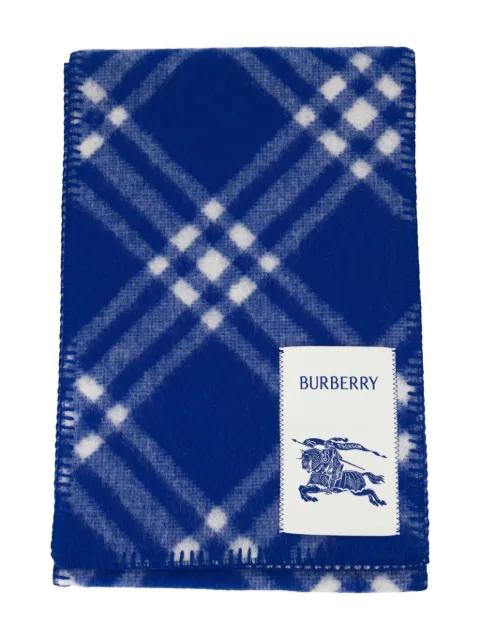 check-pattern logo-patch scarf by BURBERRY