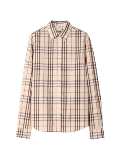 check-pattern long-sleeve shirt by BURBERRY