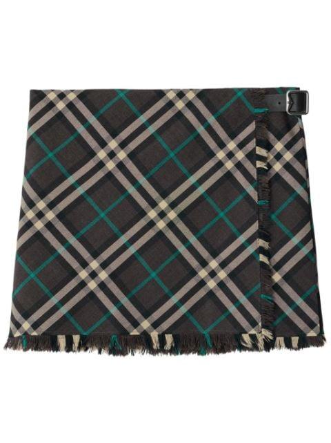 check-pattern mini skirt by BURBERRY