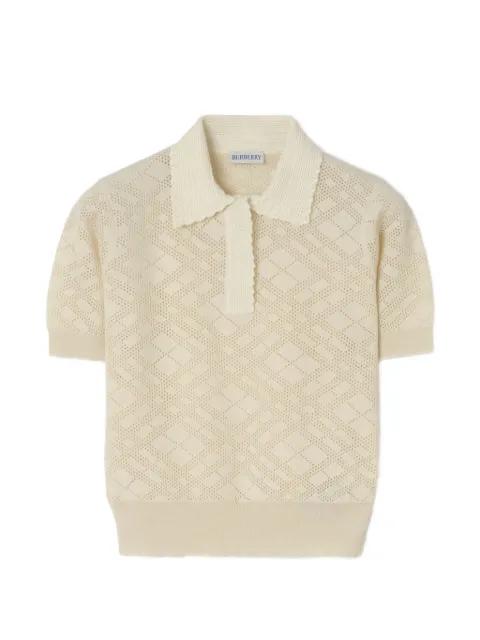 check-pattern polo top by BURBERRY