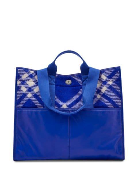check-pattern shopper tote bag by BURBERRY