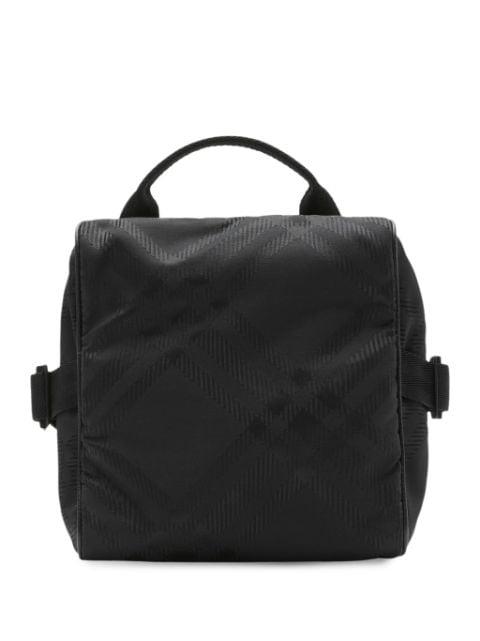 check-pattern zipped messenger bag by BURBERRY