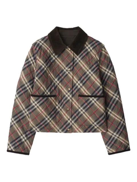 check quilted jacket by BURBERRY