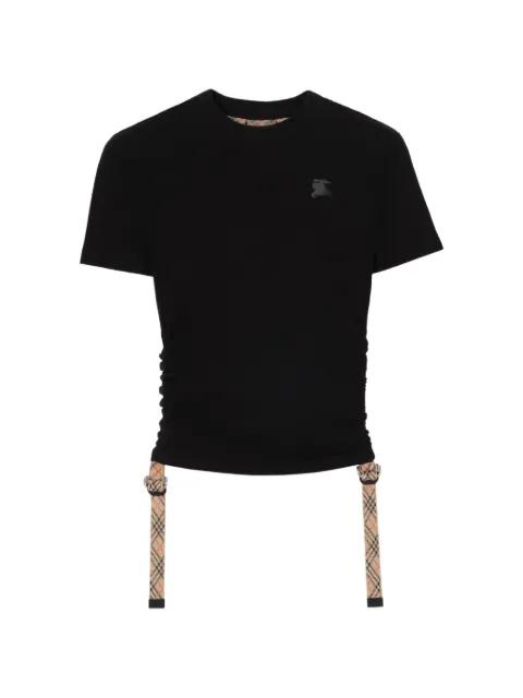 check trim stretch modal cashmere T-shirt by BURBERRY