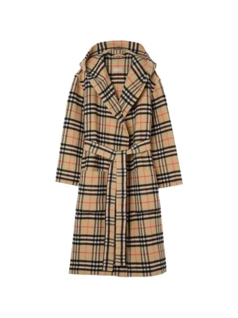 check wool cashmere robe by BURBERRY
