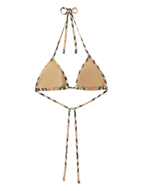 checked bikini top by BURBERRY