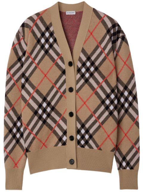 checked cardigan by BURBERRY