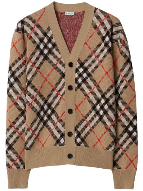 checked cardigan by BURBERRY