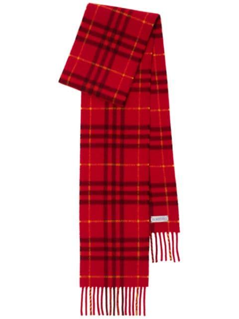 checked cashmere scarf by BURBERRY