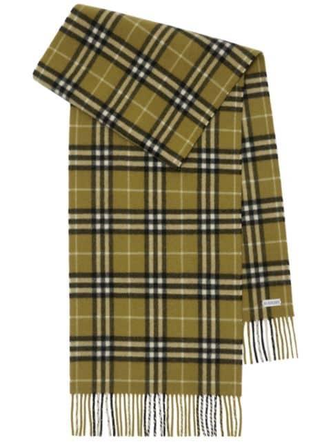 checked cashmere scarf by BURBERRY