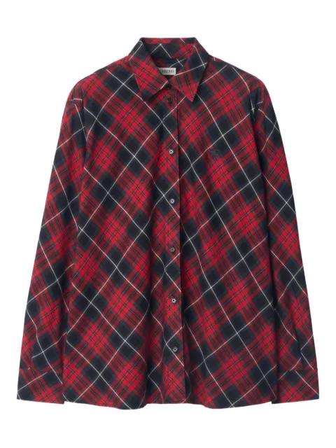 checked cotton shirt by BURBERRY