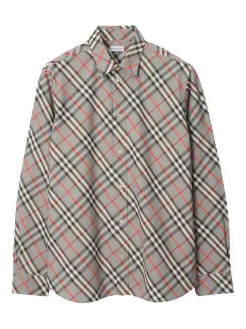 checked cotton shirt by BURBERRY