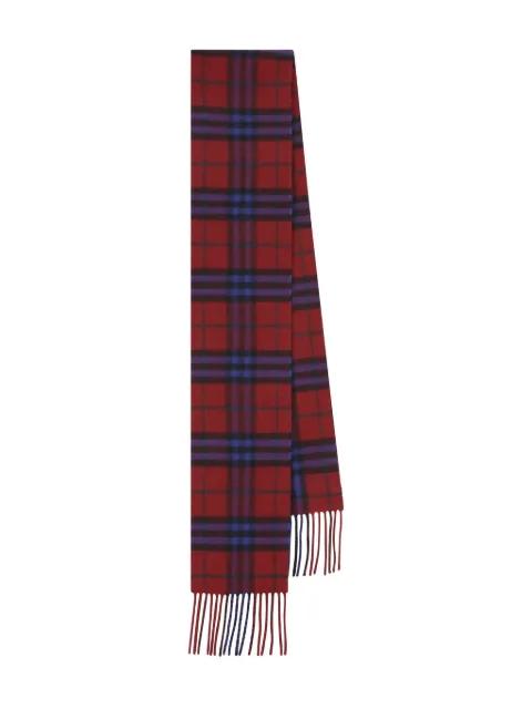 checked fringed scarf by BURBERRY
