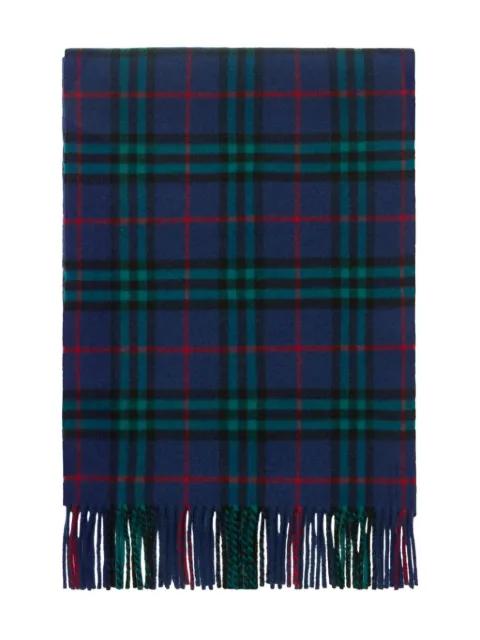 checked fringed scarf by BURBERRY