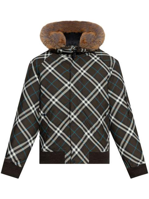 checked padded jacket by BURBERRY
