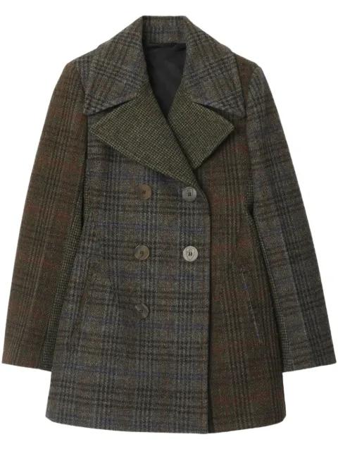 checked patchwork coat by BURBERRY