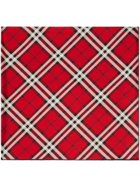 checked silk scarf by BURBERRY
