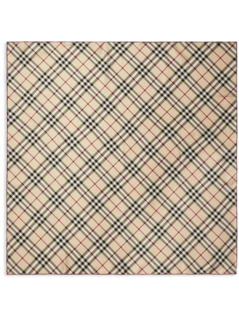 checked silk scarf by BURBERRY