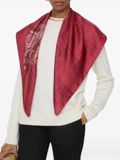 checked silk scarf by BURBERRY