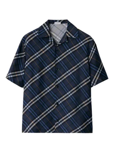 checked silk shirt by BURBERRY