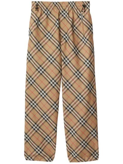 checked straight-leg trousers by BURBERRY