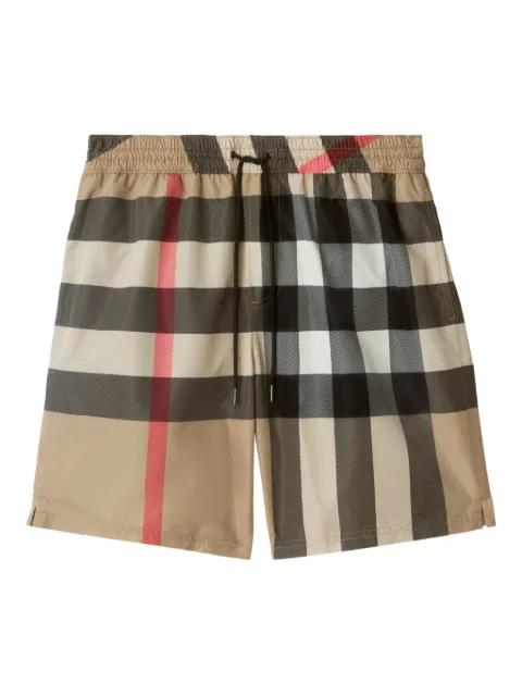 checked swim shorts by BURBERRY