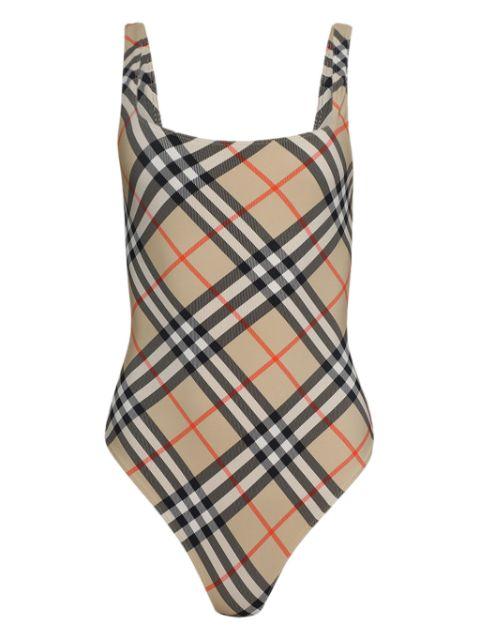 checked swimsuit by BURBERRY