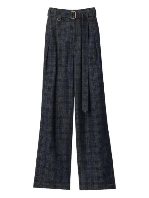 checked wide-leg jeans by BURBERRY