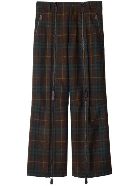 checked wool trousers by BURBERRY