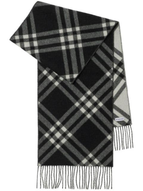 checkered cashmere scarf by BURBERRY