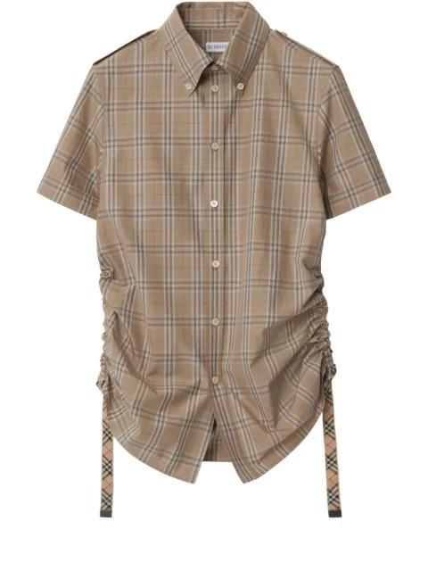checkered cotton shirt by BURBERRY