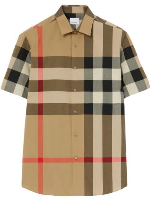 checkered short-sleeved shirt by BURBERRY