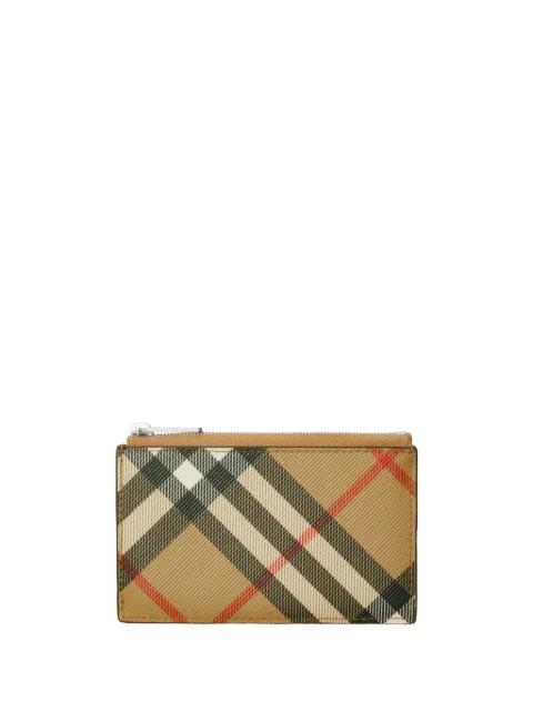 checkered zip-up cardholder by BURBERRY