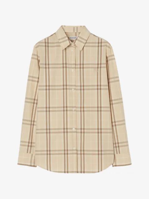 classic fit Check cotton shirt by BURBERRY