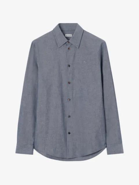 classic fit cotton blend shirt by BURBERRY