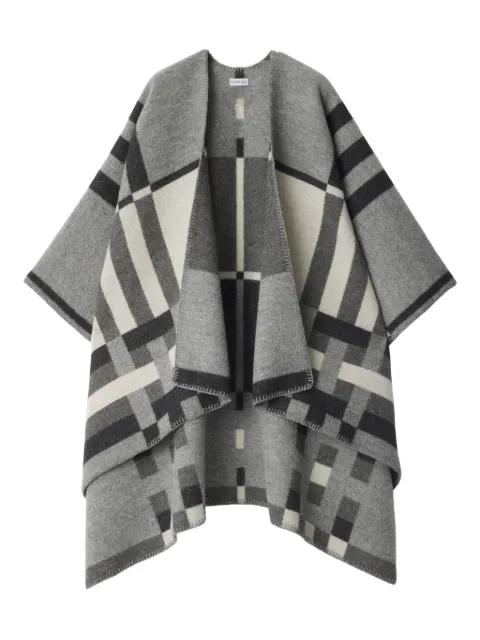 colour-block checked cape by BURBERRY