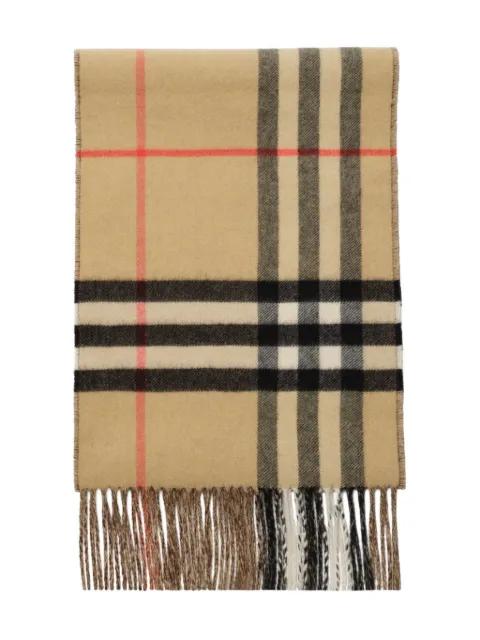 contrast Check cashmere scarf by BURBERRY