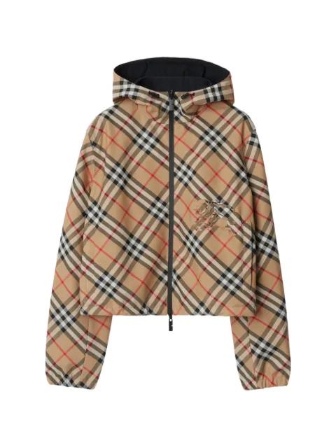 cropped reversible Check jacket by BURBERRY