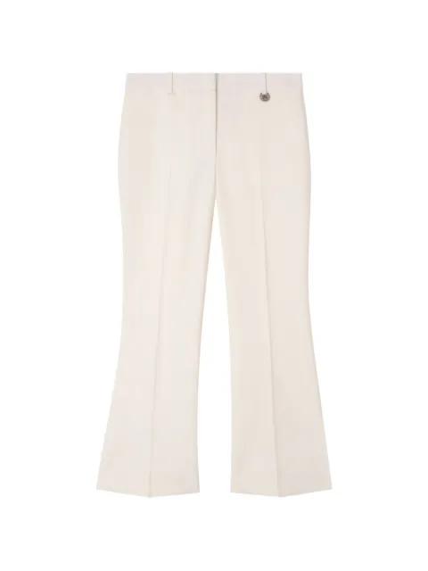 cropped wool flared trousers by BURBERRY