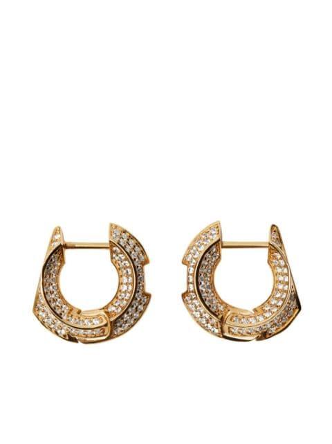 crystal-embellished hoop earrings by BURBERRY