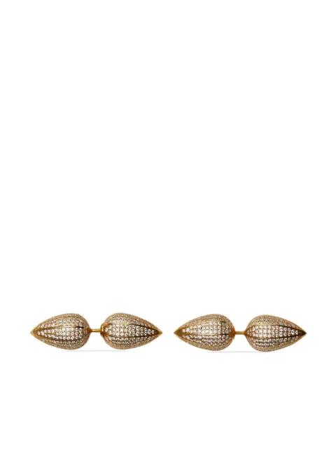 crystal-embellished pear earrings by BURBERRY